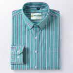 Premium Men's Cotton Long Sleeve Striped Shirt - Image 3