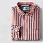 Premium Men's Cotton Long Sleeve Striped Shirt - Image 2